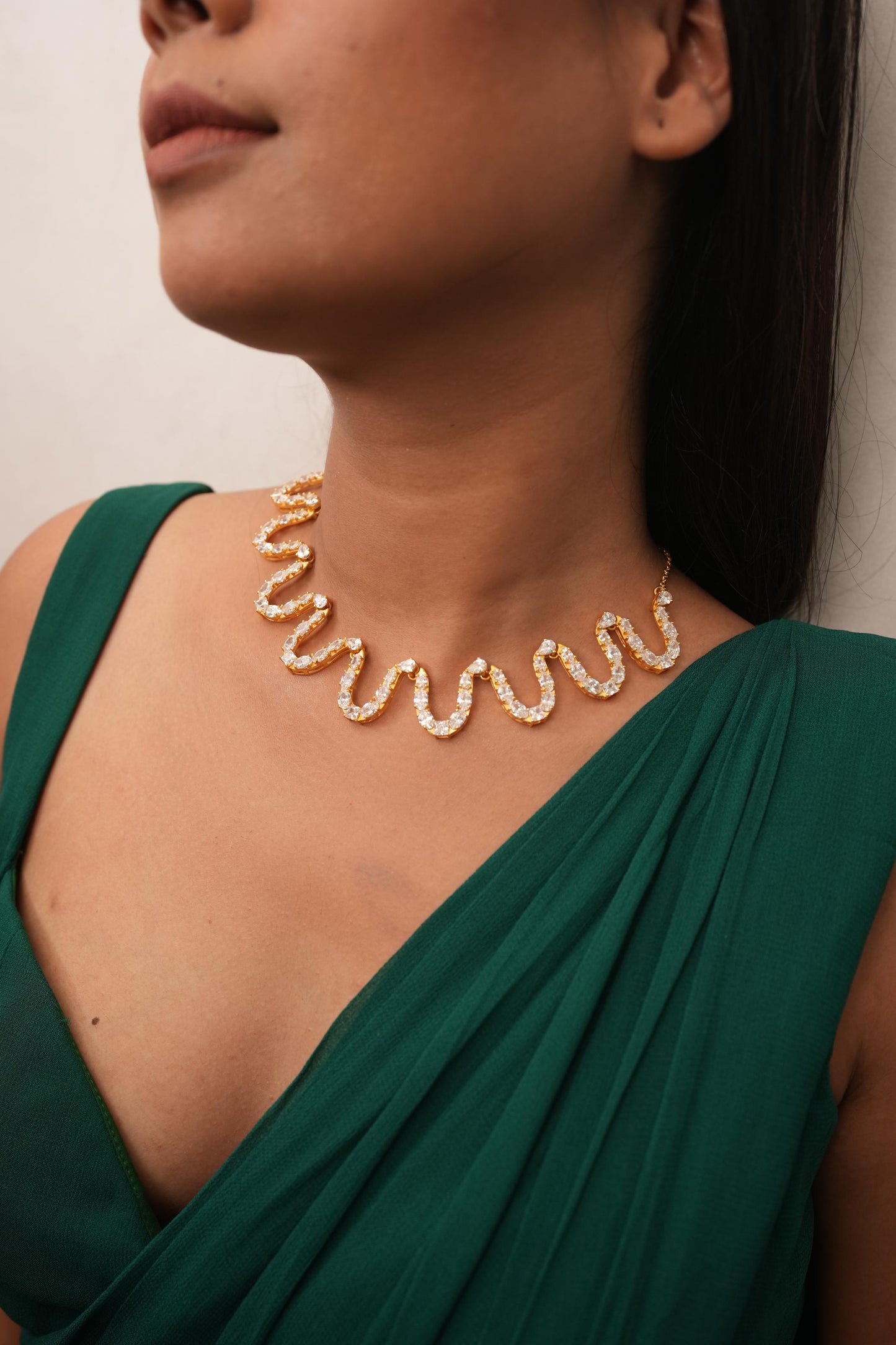 GOLDEN HOUR SCALLOP DIAMOND NECKLACE
