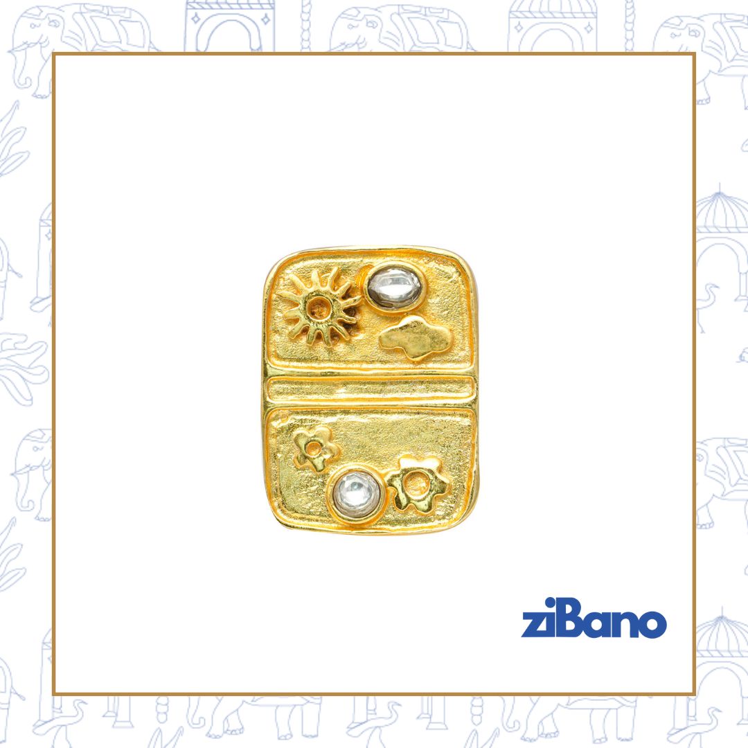 GOLDEN HOUR POLKI RING