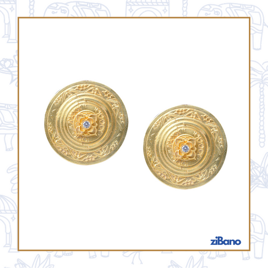 GOLDEN HOUR ROUND FLOWER EARRINGS