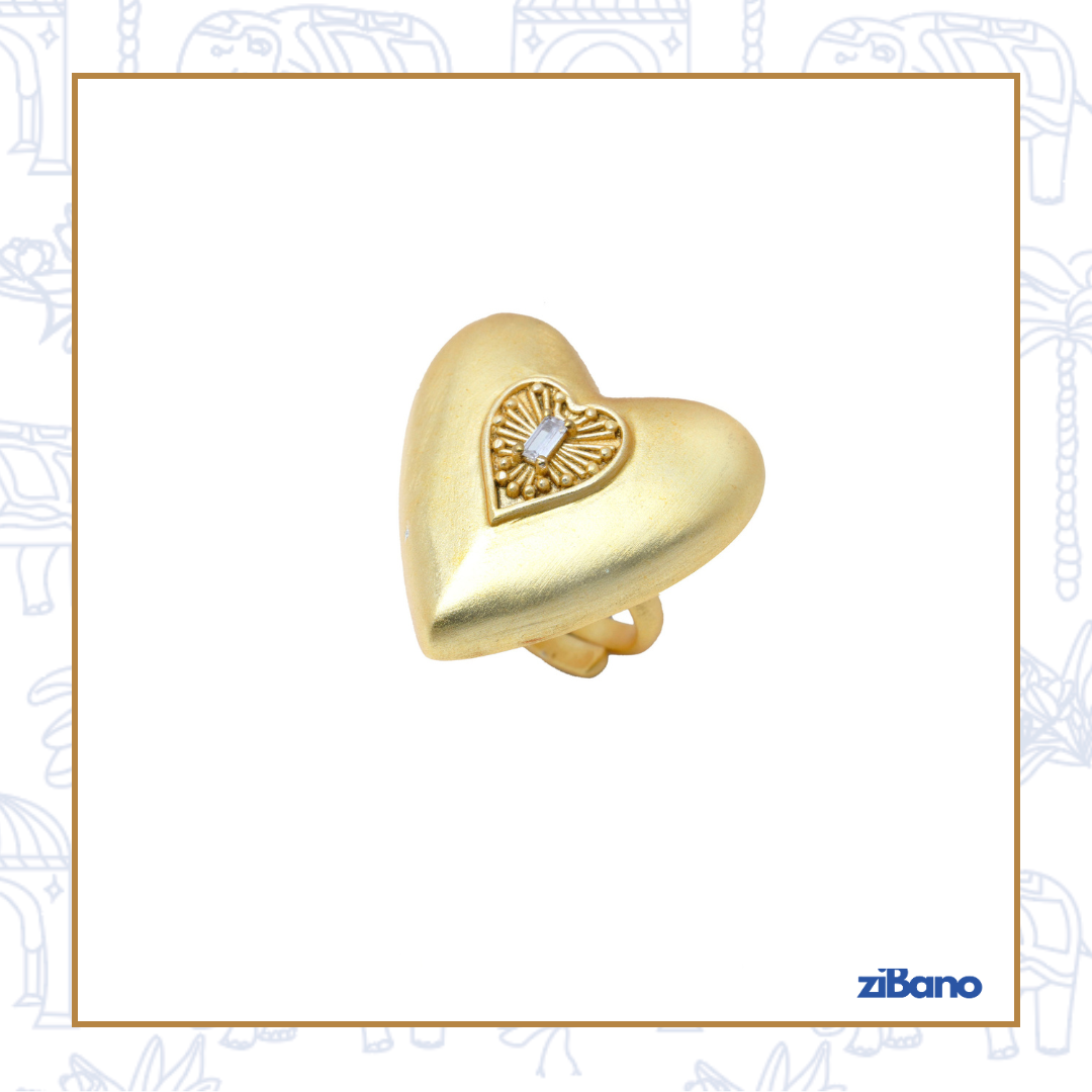 GOLDEN HOUR HEART SHAPED RING