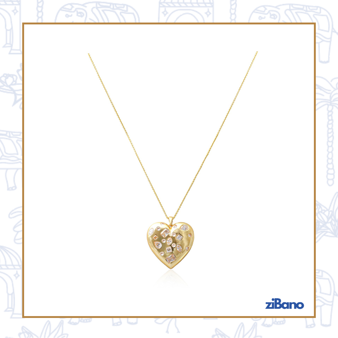 GOLDEN HOUR HEART SHAPED DIAMOND NECKLACE