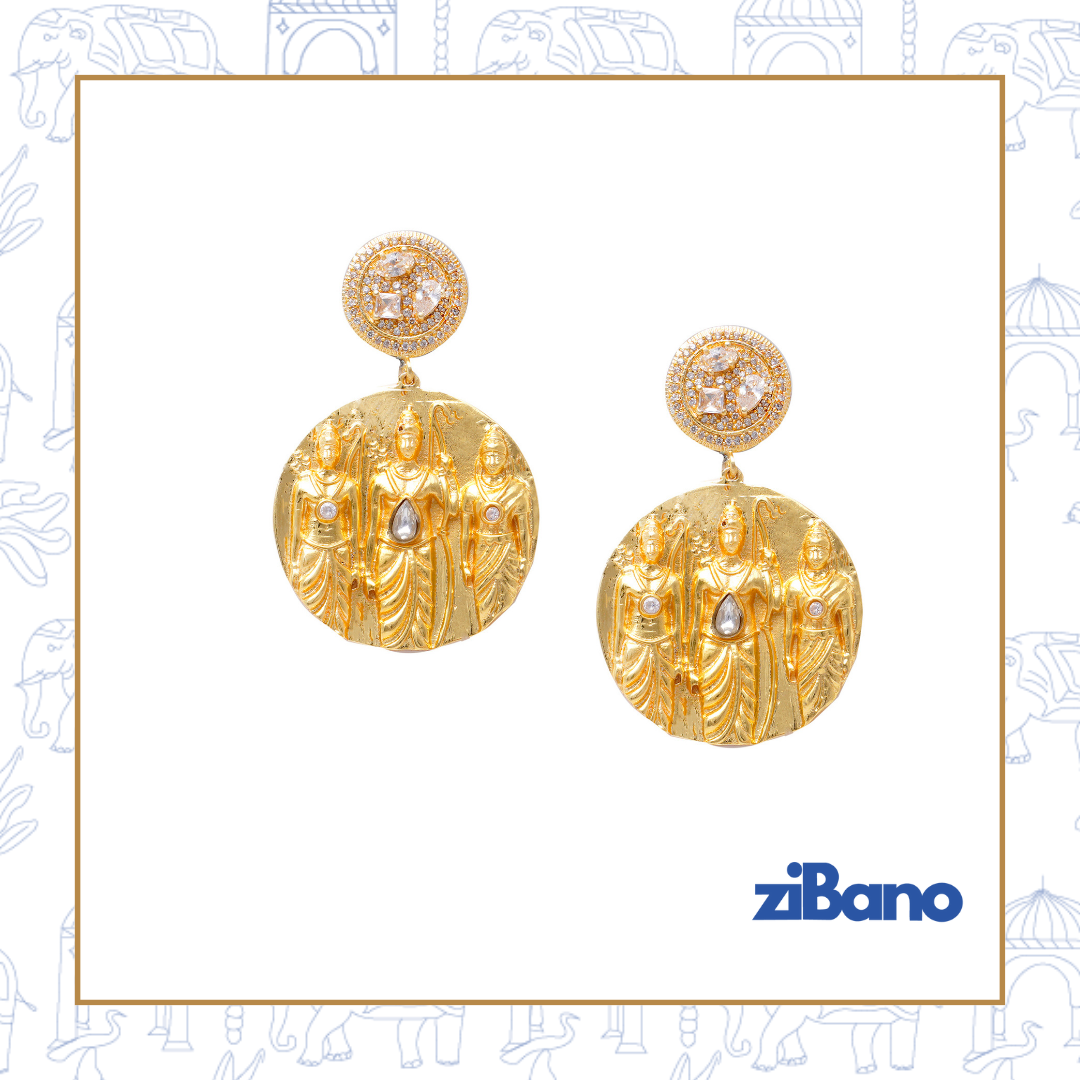 GOLDEN HOUR MEDALLION EARRINGS