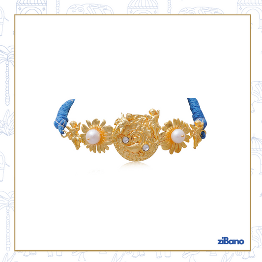 Blue Bloom Gold Necklace