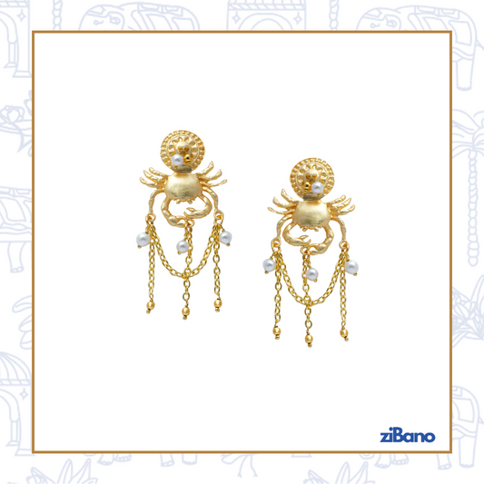 GOLDEN HOUR CRAB PEARL EARRINGS