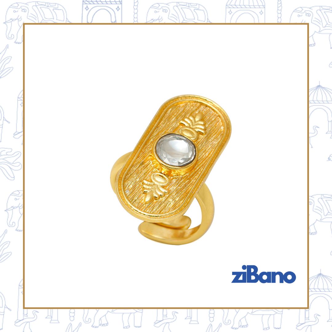 GOLDEN HOUR POLKI RING