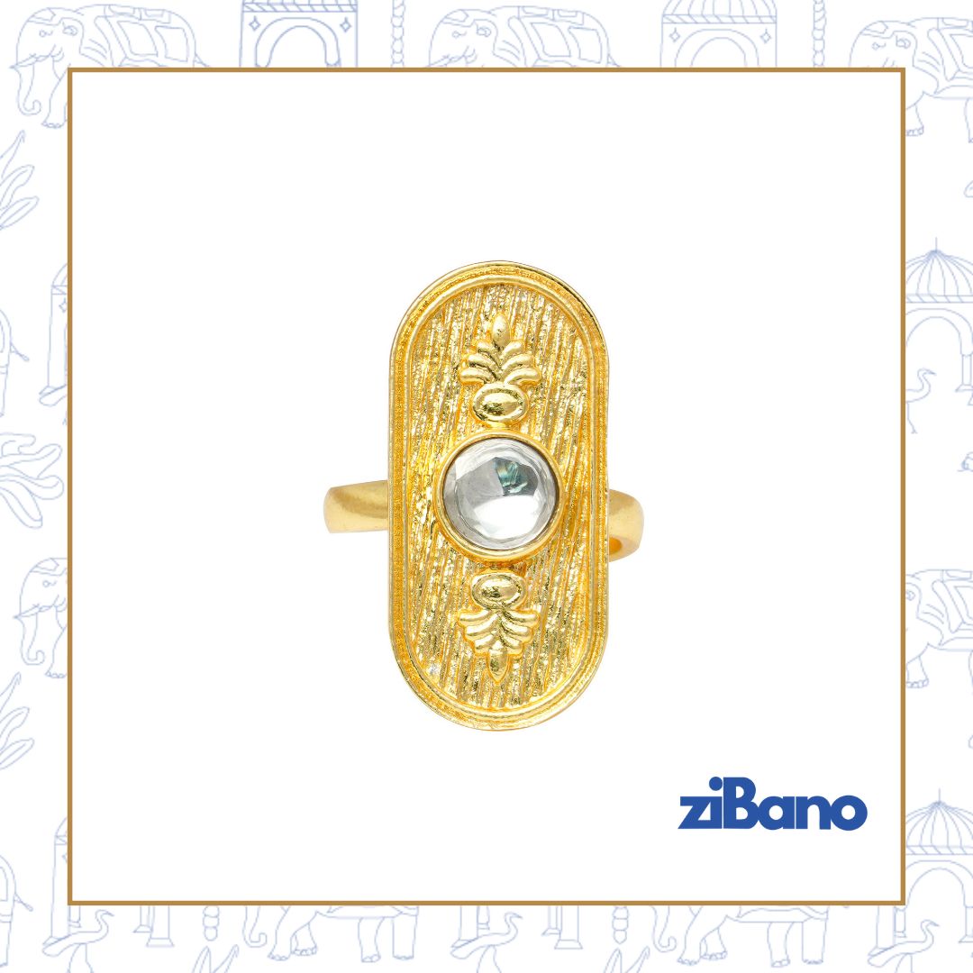 GOLDEN HOUR POLKI RING